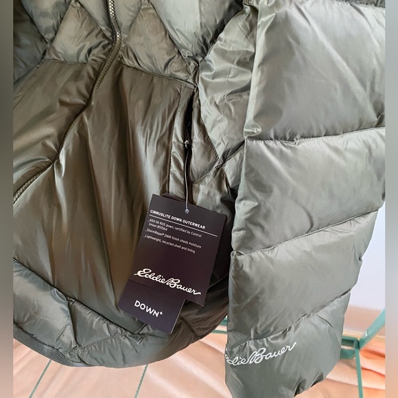 !! Eddie Bauer Men's CirrusLite Skylighter Down Jacket ✨ Capers Green Size Large - Picture 10 of 12